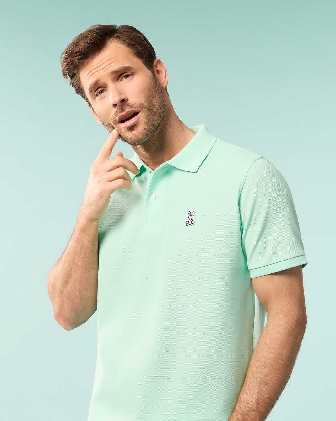 Polos Psycho Bunny Classic Pique Polo Shirt Beach Glass Homme | LZA-79331250